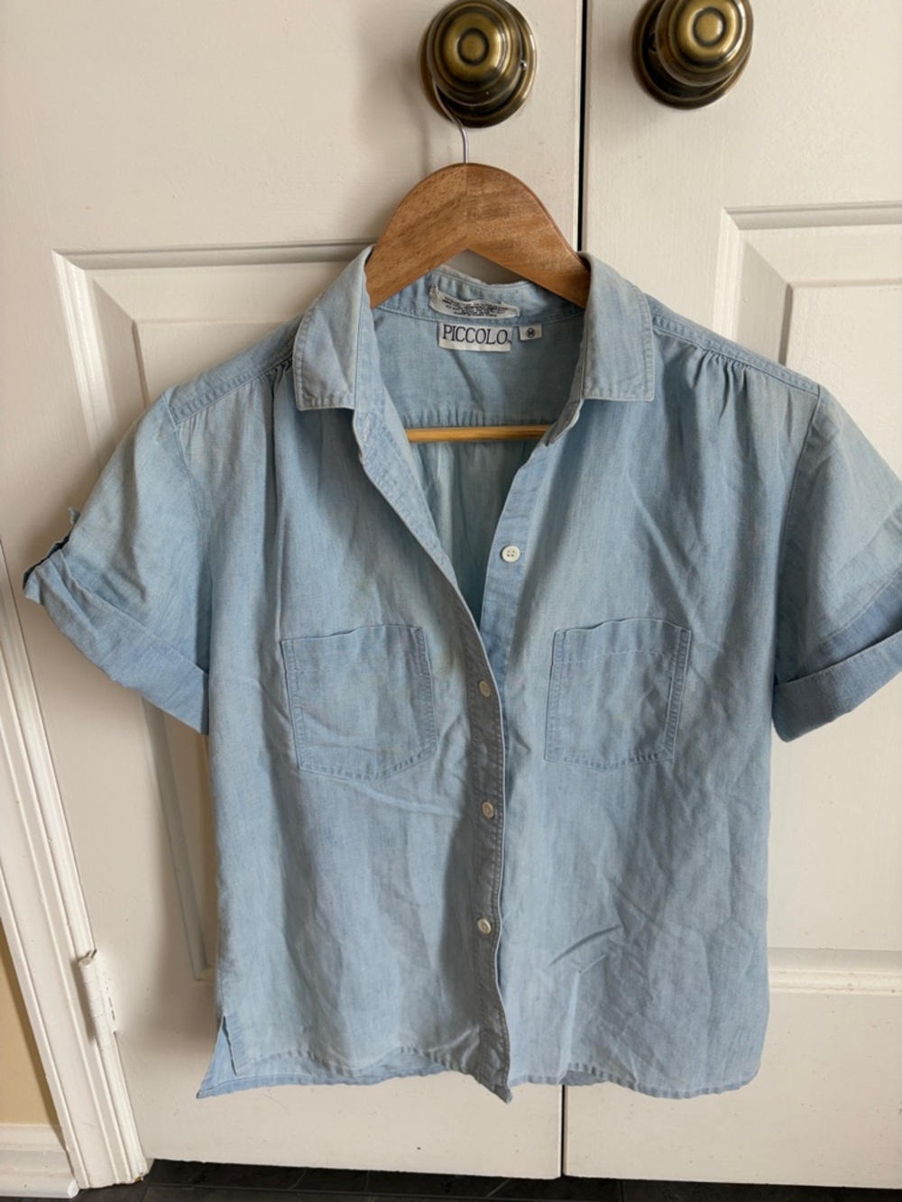 Vintage Denim Button Down Shirt